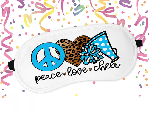 Cheer Party Sleep Mask! Cheer theme party favors. Cheerleader Gifts. Cheer Coach Gifts. Cheer team gifts! Cheerleading gift!