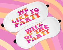 Load image into Gallery viewer, Disco Party Sleep Mask! Great Disco Bachelorette Favors. Last Boogie, Last Disco party! Disco Bachelorette Swag Bag favors. Retro Party
