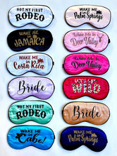 Load image into Gallery viewer, Glitter Jamaica Sleep Mask! Jamaica Bachelorette or Birthday party FAVORS. Perfect for Jamaica hangover bags! Jamaica Birthday favors!
