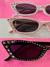 Load image into Gallery viewer, Bling Cat Eye Sunglasses! | Bachelorette Sunglasses | Disco Birthday Party Favors! | Bachelorette Party Favors | Bling Bride Sunglasses
