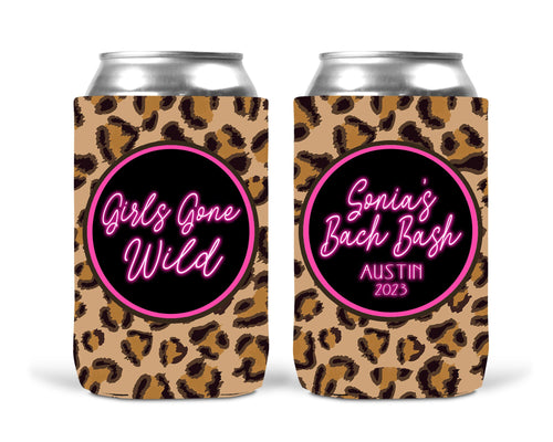 Leopard Party Huggers. Neon Animal Print Bachelorette or Birthday Huggers. Leopard Bachelorette Party Favors. Personalized Cheetah Party!