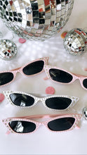 Load image into Gallery viewer, Bling Cat Eye Sunglasses! | Bachelorette Sunglasses | Disco Birthday Party Favors! | Bachelorette Party Favors | Bling Bride Sunglasses
