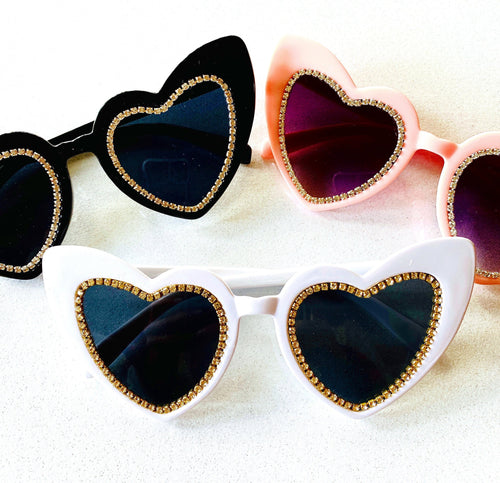 Bling Heart Sunglasses | Bachelorette glasses | Bride Sunglasses | Bachelorette Party Heart Sunglasses, Bridesmaid Proposal, Bridesmaid Gift