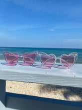 Load image into Gallery viewer, Glitter Heart Sunglasses | Bachelorette glasses | Bride Sunglasses | Bachelorette Party Heart Sunglasses, Bridesmaid Gifts,
