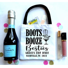 Load image into Gallery viewer, Cowgirl theme Party bags. Cowgirl Bachelorette Oh Shit Kits! Nashville or Texas Hangover Bags. Nash Bash Favor Bags. Nashville Favor Bags
