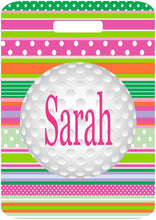 Load image into Gallery viewer, Golf Ribbon Personalized Luggage Tag
