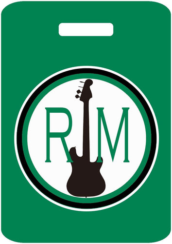 Guitar Luggage Tags. Monogrammed gifts for the Musician in your life! Golf Bag tag or Groomsmen Gifts too!