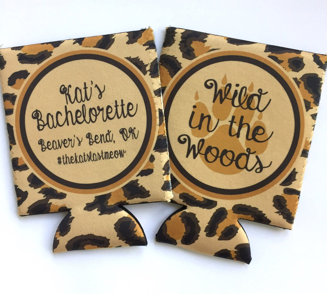 Leopard Party Huggers. Animal Print Bachelorette or Birthday Huggers. Leopard Bachelorette Party Favors. Personalized Party Huggers!