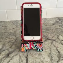 Load image into Gallery viewer, Black Stripes Cell Phone Stand. Personalized Cell Phone Stand, Fits most Cell phones, Great Custom gift! Teacher, Boss, CoWorker Gifts!
