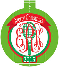 Load image into Gallery viewer, Tennis Ornaments. Monogrammed Tennis Christmas Gift! Great Tennis Stocking Stuffer! Tennis Team gift.
