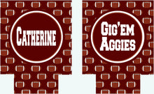 Load image into Gallery viewer, Football Huggers. Football Party Gifts. Custom Football Birthday Party Favors. Personalized Football Coolies!
