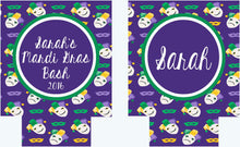 Load image into Gallery viewer, New Orleans Mardi Gras Huggers. NOLA Bachelorette or Birthday Party Huggers. Monogrammed Mardi Gras Party Favors. Personalized Huggers!
